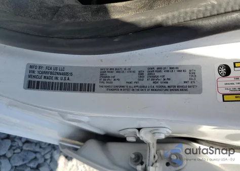 2022 Ram 1500 Big Horn/Lone Star from USA, damaged, VIN 1C6RRFBG2NN460515